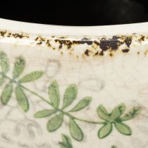 tételeket Kerámia kaspó virágmintával, szobadekoráció, 18cm