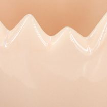 tételeket Tojás alakú virágcserép törött széllel, kreatív elhelyezéshez ablakpárkányon és asztalon, 9 cm, 3 darab