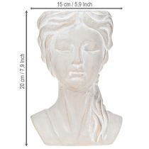 tételeket Cserepes női mellszobor vintage ültetvényes öntött kő H20cm