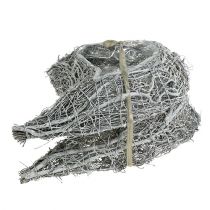 tételeket Fehér szőlőből készült szív alakú temetési dekoráció, 30x23 cm, 2 darabos sírtakaró dekorációs szett