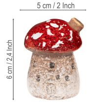 tételeket Gombaház Dekoráció Miniatűr Légyölő Galóca Gomba 6cm 2db