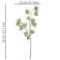 tételeket Műfenyőág, nagy fenyőág téli dekorációhoz, 55cm, 3 darab
