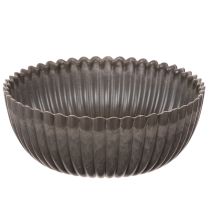 tételeket Bordázott tál, antracit, dísztál, kerek, 15 cm, 2 darab