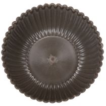 tételeket Bordázott tál, antracit, dísztál, kerek, 15 cm, 2 darab