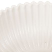 tételeket Kerek, bordázott tál fehér színben, sokoldalú dekorációhoz, 15 cm, 2 darab