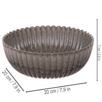 tételeket Kerek, barázdált tál, díszes virágdíszekhez, 20 cm, 2 darab