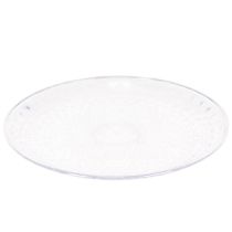tételeket Dekoratív átlátszó kerek tál lábbal, 32 cm