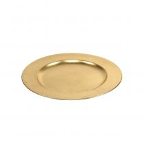 Műanyag tányér 25cm arany, aranylevél hatású
