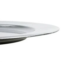 tételeket Műanyag tányérok ezüst Ø17cm 10db