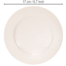tételeket Kerek, egyszerű tányérok dekorációhoz és kisebb kompozíciókhoz, 17 cm, 6 darab