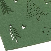 tételeket Alátét karácsonyi asztaldísz zöld filc 45×35cm 4db