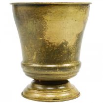 tételeket Vintage virágtartó fém csésze váza sárgaréz Ø17cm H19cm