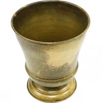 tételeket Vintage virágtartó fém csésze váza sárgaréz Ø17cm H19cm