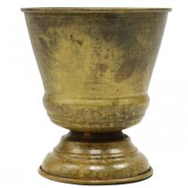 tételeket Vintage virágtartó fém csésze váza sárgaréz Ø11,5cm H13,5cm