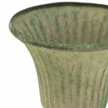 Antik zöld pohár Ø9cm H10cm