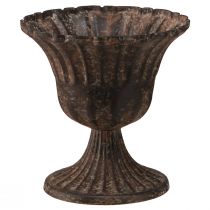 tételeket Csésze váza dekoratív csésze fém barna antik Ø14cm H12cm