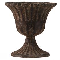 tételeket Csésze váza dekoratív csésze fém barna antik Ø14cm H12cm