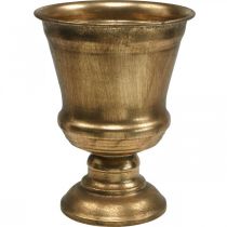 Serleg váza arany megjelenés serleg antik dekoráció fém Ø14cm H18.5cm