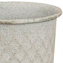 tételeket Fém serlegváza, kehely alakú, vintage szürke, nosztalgikus díszítéssel, Ø10cm MA24cm