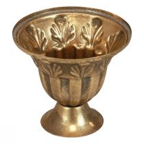 Csésze váza díszítés csésze fém arany antik megjelenés Ø13cm H11,5cm