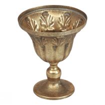Csésze váza díszítés csésze fém serleg arany antik Ø13cm H15,5cm