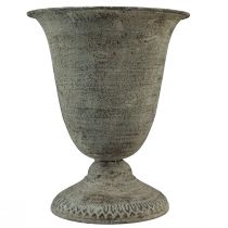 tételeket Csésze váza fém szürke/barna antik Ø20,5cm H25cm