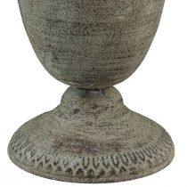 tételeket Csésze váza fém szürke/barna antik Ø20,5cm H25cm