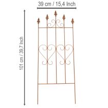 tételeket Szív mintás rácsos ág, romantikus stílusú mászóeszköz kerti ösvényekre vagy teraszokra, 101 cm