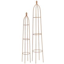 tételeket Trellis Metal Rust Look Obelisk 69/86 cm 2db-os készlet