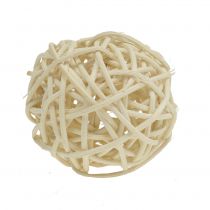 tételeket Rattan golyó fehérített Ø4cm 24 db