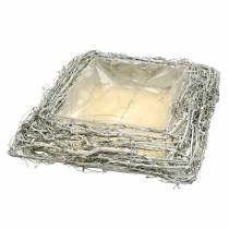 tételeket Rusztikus növénypárna "Ágak" Fehérre Melegített Dekoráció 40x40cm