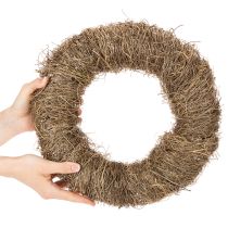 tételeket Természetes anyagból készült koszorú, natúr díszkoszorú barkácsoláshoz, 35cm