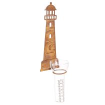 tételeket Esőmérő Lighthouse Rust Look – dekoratív esőmérő a kerthez és a kerítéshez 41 cm rozsda