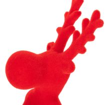 tételeket Dekoratív vörös rénszarvas figura, fekvő, modern dizájn, 24 cm, 2 darab
