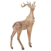 tételeket Dekoratív szarvasfigura aganccsal, álló, karácsonyi dekoráció, 28 cm
