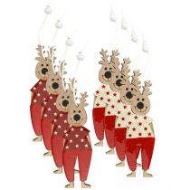 tételeket Rénszarvas akasztáshoz, karácsonyi díszek, karácsonyfa díszek, fa díszek Adventre H13cm 8 db