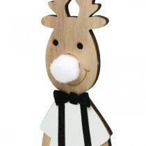 tételeket Rénszarvas fa dekorációs figura Karácsonyi kirakásra 12×6,5cm H45cm 2db