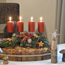 tételeket Természetes ágú rénszarvas natúr fenyővel, Golden H27cm