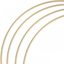 Fém gyűrű dekor gyűrű Scandi gyűrű deco hurok arany Ø40cm 4db
