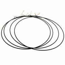 tételeket Díszgyűrű akasztáshoz fekete Ø35cm 4db