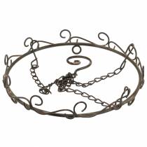 tételeket Díszgyűrű akasztóval Rozsdabarna Ø20,5cm