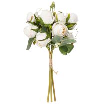 tételeket Művirág csokor rózsákból stílusos asztaldíszítéshez, 31 cm, 3 darab