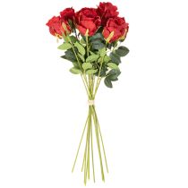 tételeket Műrózsa hosszú szárral, piros művirág, 62cm, 12 darab