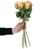 tételeket Realisztikus megjelenésű, tartós műrózsa csokor esküvői dekorációnak, 44 cm, 6 darab