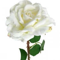 tételeket Fehér rózsa hamis rózsa száron selyemvirág Hamis rózsa L72cm Ø13cm