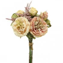 tételeket Rózsa művirág egy csokor őszi csokor krém, rózsaszín H36cm