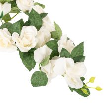 tételeket Műrózsa füzér fehér virágokkal díszítésként, 170 cm