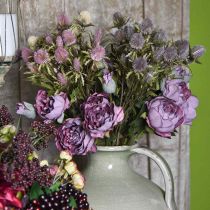 tételeket Rózsaág selyemvirágos asztaldísz Art Rose Lila Antik L53cm