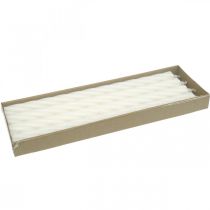 tételeket Rusztikus gyertyák, botgyertyák, egyszínű fehér, 350/28 mm, 4 db