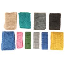 tételeket Rusztikus juta szalag színű vegyes színek 40/70mm 2m 10db
